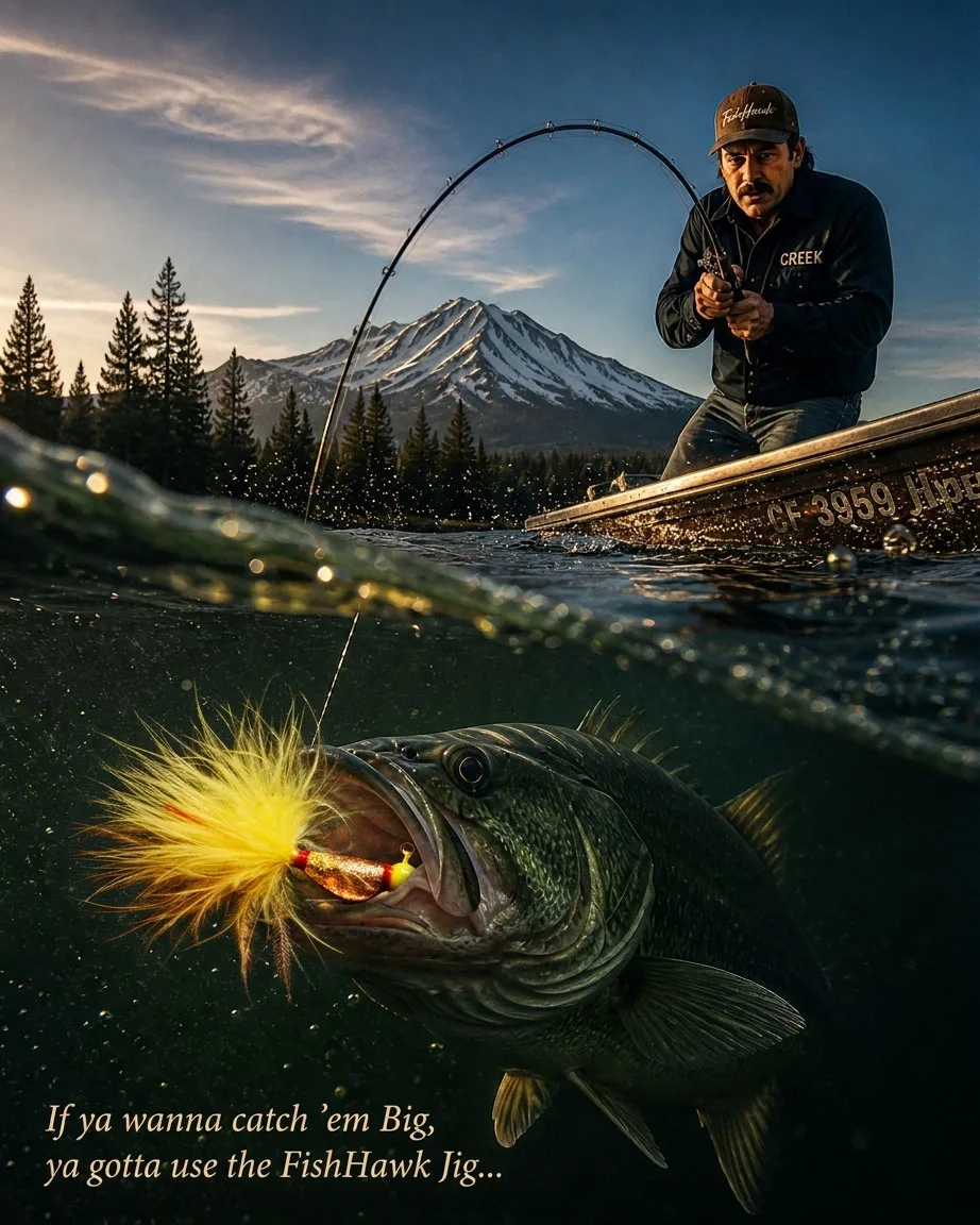 John Douglas D'Angelo fighting a fish on Lake Almanor